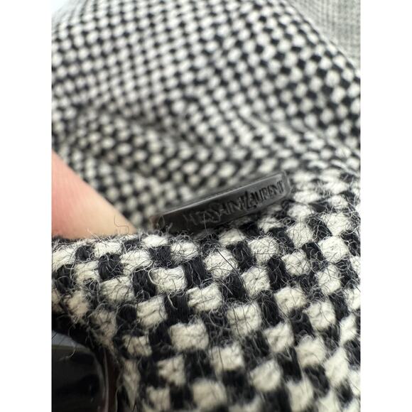 Yves Saint Laurent Rive Gauche Skirt Womens 40 Gray Tweed Wool Mohair Italy - Picture 15 of 16